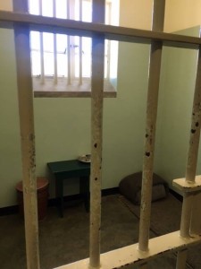 Nelson Mandela's cell where he spent part of his 18 years in prison on Robben Island. He spent a total of 27 years behind bars. (Photo courtesy of Renata Nowalk-Garmer}